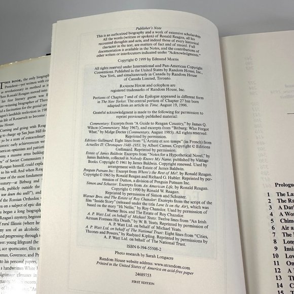 Dutch: A Memoir of Ronald Reagan by Edmund Morris Hardcover Book President - Picture 6 of 11